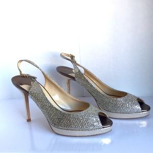 Brand new Jimmy Choo Nova Champagne heels